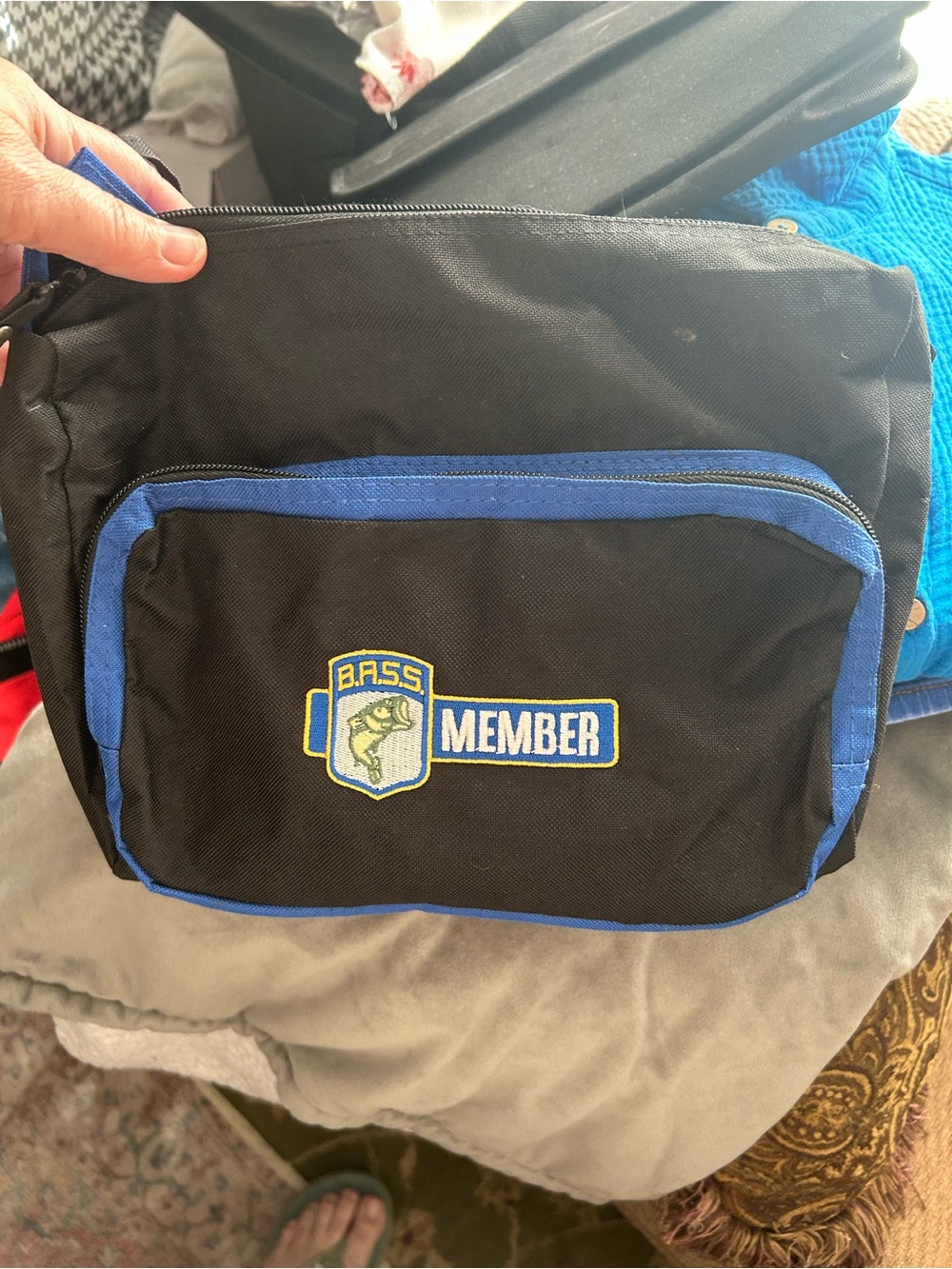 Bass Black and Blue Member Messenger Bag